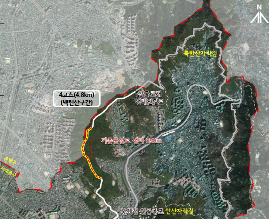 백련산 공원 조성 계획. <서울시 제공>